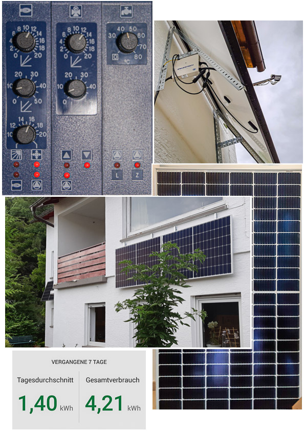 Hybridheizung mit Solarpanel und Ölbrenner
